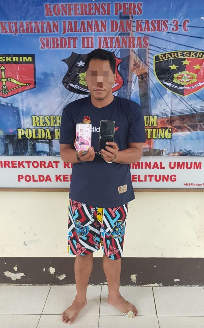 Baru Dua Bulan Lebih Keluar Bui, Tomi Residivis Kambuhan Kembali Diciduk Tim Jatanras Polda Babel