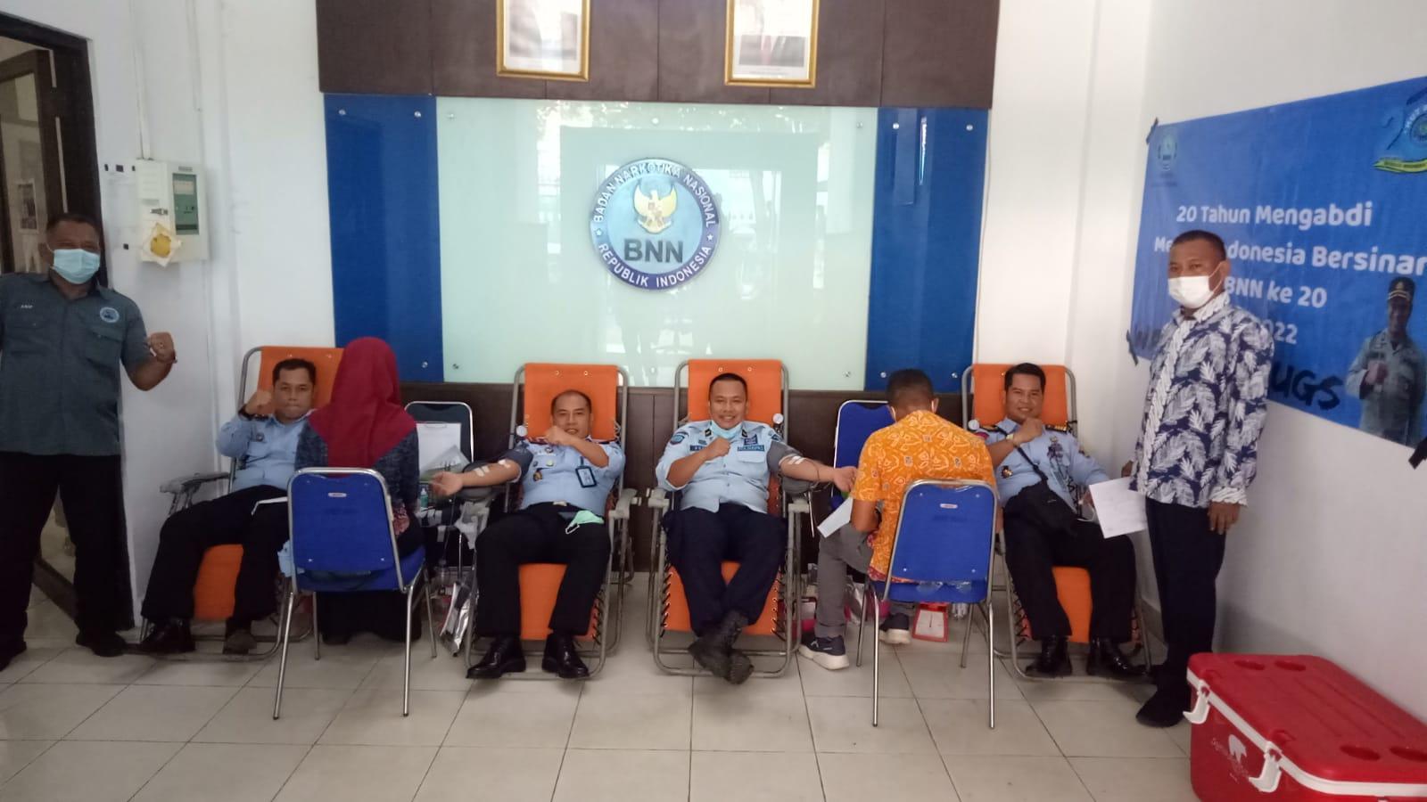 BNN Bersama Kemenkumham Babel Gelar Kegiatan Amal Donor Darah