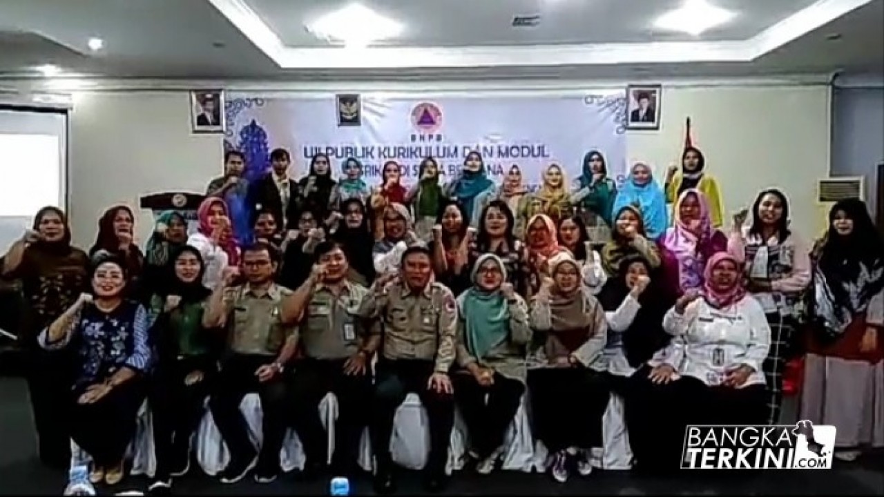 uji publik kurikulum dan modul Srikandi siaga bencana, di PIA Hotel Pangkalpinang Bangka Belitung, Rabu (09/10/2019).