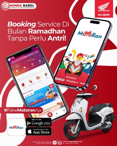 Booking Service Tak Perlu Antri di Honda Babel Saat Ramadhan? Download Aplikasi MotoRan