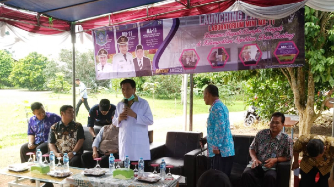 Bupati Bangka Tengah, Ibnu Saleh Resmikan Laboratorium Mini MA-11, Kamis (16/01/2020). Foto : Diskominfosta Bangka Tengah