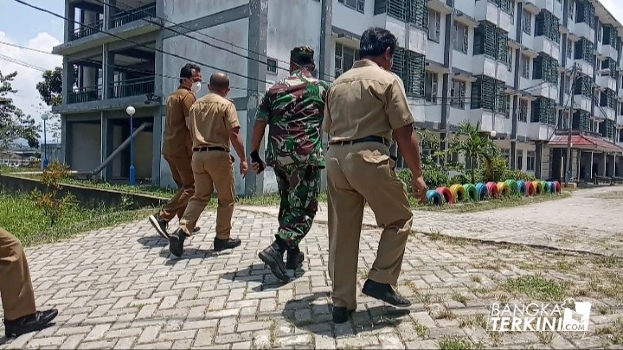 Walikota Pangkalpinang, Maulan Aklil tinjau Rusunawa yang akan dijadikan Ruang Isolasi, Senin (23/03/2020).