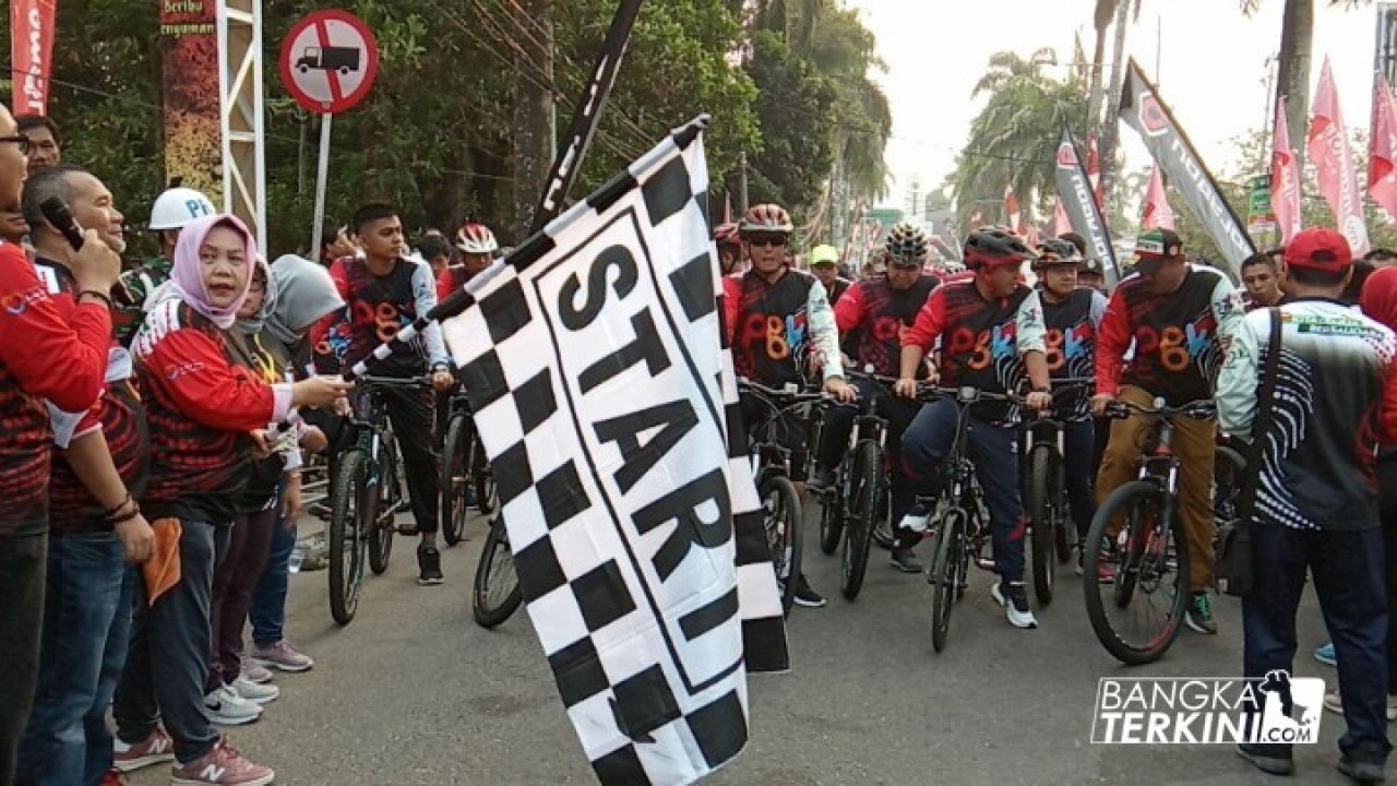 Gowes Nusantara 2019 Etafe Kota Pangkalpinang, Minggu (22/09/2019).