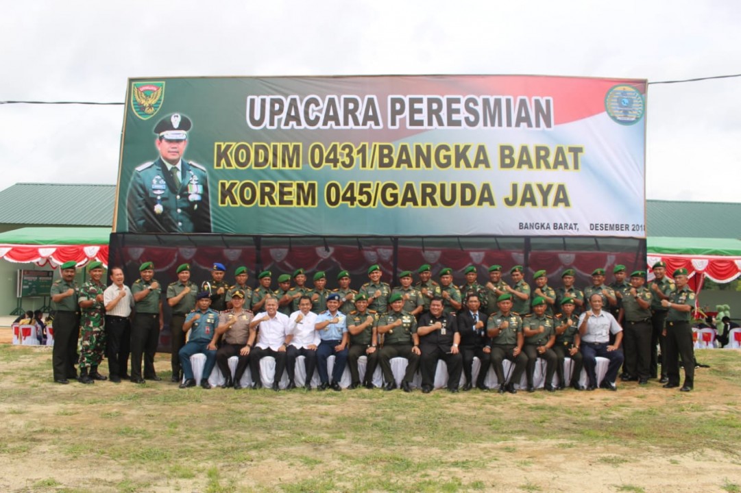 Peresmian Kodim 0431/Bangka Barat, Rabu (12/12/2018).