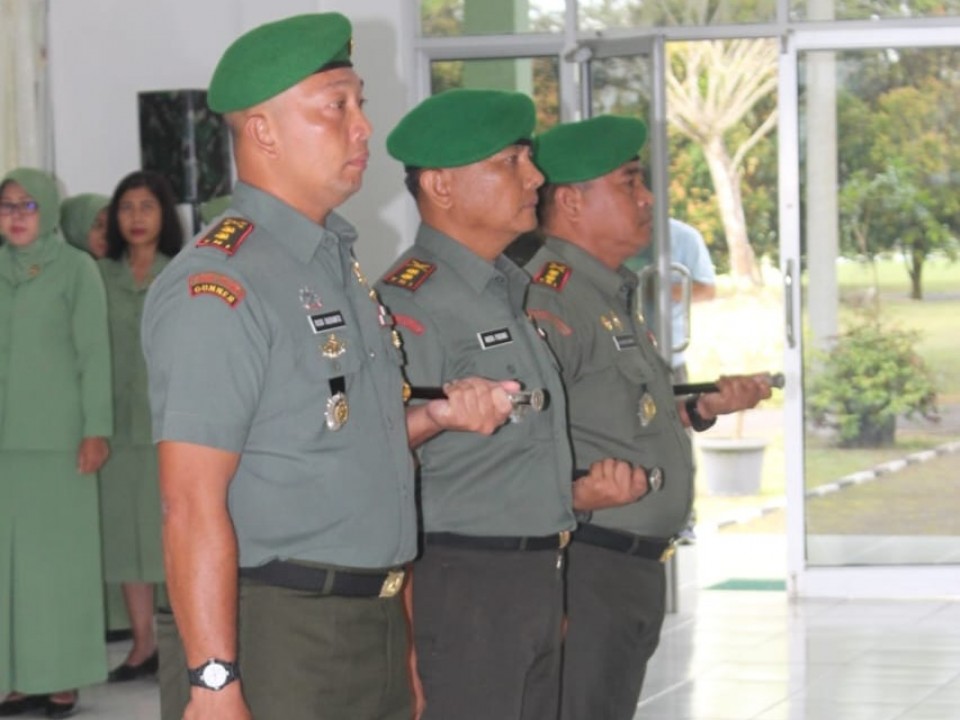 Korem 045/Garuda Jaya menggelar pencanangan zona integritas wilayah bebas korupsi (WBK) serta wilayah birokrasi bersih dan melayani (WBBM), di Aula Depati Amir Makorem, Selasa (29/01/2019).