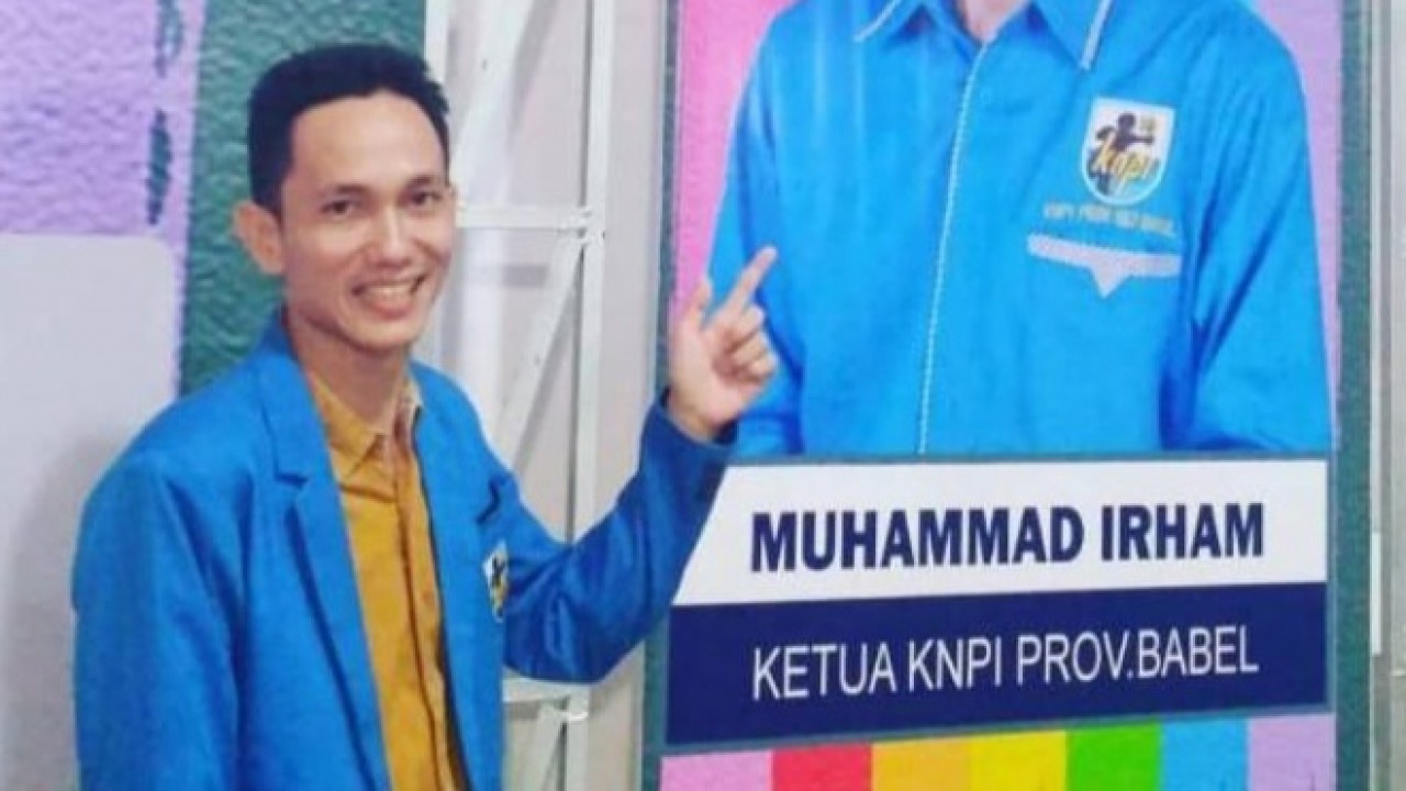 Ketua Dewan Pengurus Daerah (DPD) Komite Nasional Pemuda Indonesia (KNPI) Provinsi Kepulauan Bangka Belitung (Babel) yang oleh Muhammad Irham,