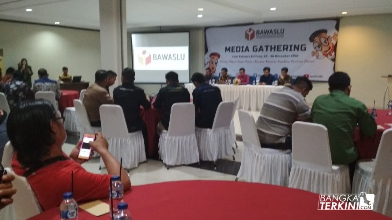 Badan Pengawas Pemilihan Umum (Bawaslu) Bangka Belitung (Babel), gelar ajak para awak media melalui kegiatan Media Gathering di Hotel Bahamas, Tanjung Pandan Kabupaten Belitung, Rabu (28/11/2018).