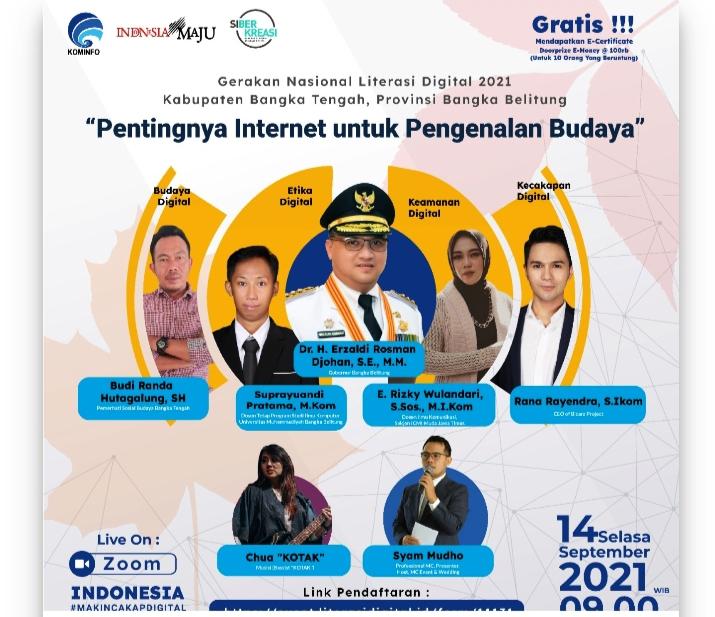 Literasi Digital Kab. Bangka Tengah Pentingnya Internet Untuk Pengenalan Budaya