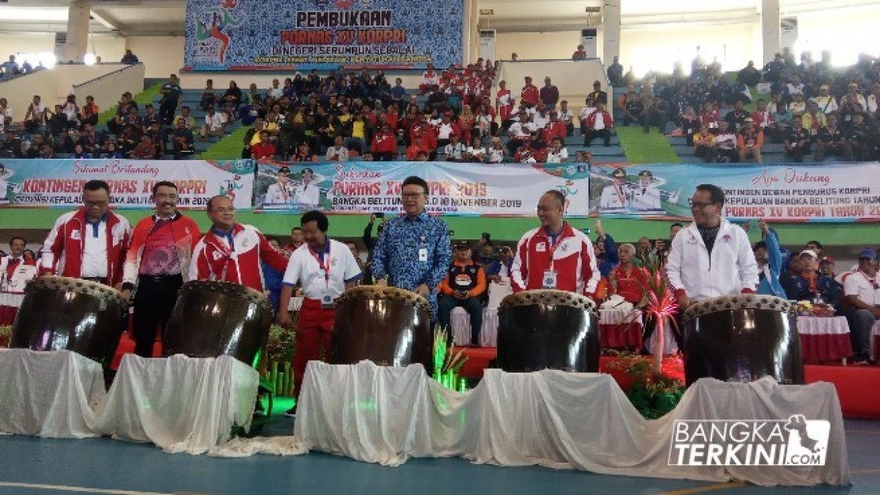 Pembukaan Pornas XV Korpri di Bangka Belitung, Senin (11/11/2019).