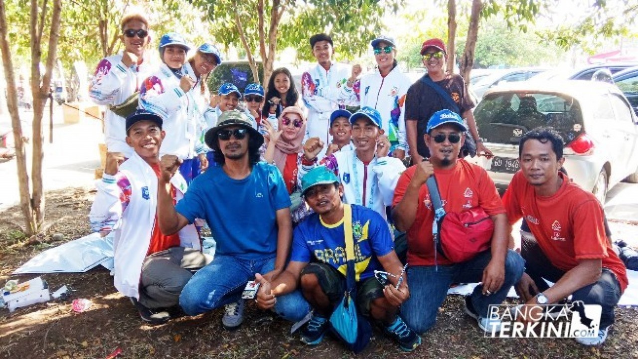 Atlet Panjat Tebing Kontingen Babel, pada Porwil X Sumatera di Bengkulu.