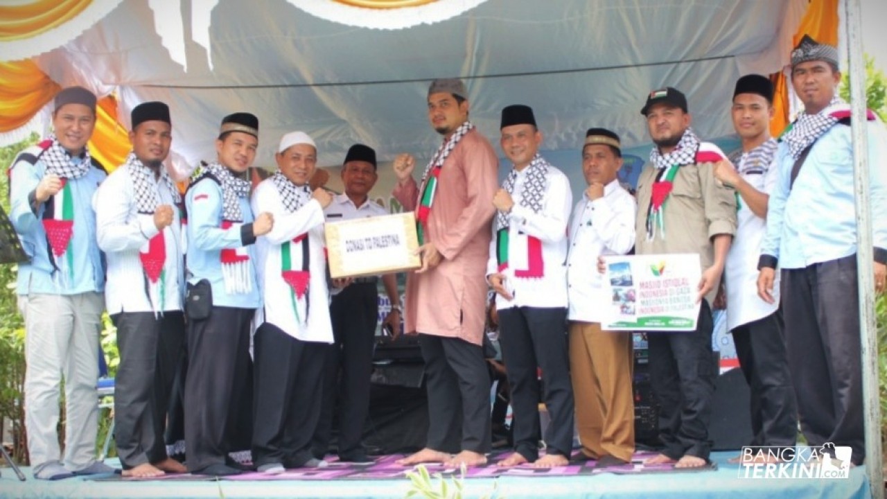 Pemeran Mas Azzam Film 'Ketika Bertasbih', Kembali Sapa Warga Bangka, di SMK N 1 Bakam, Rabu (18/12/2019).