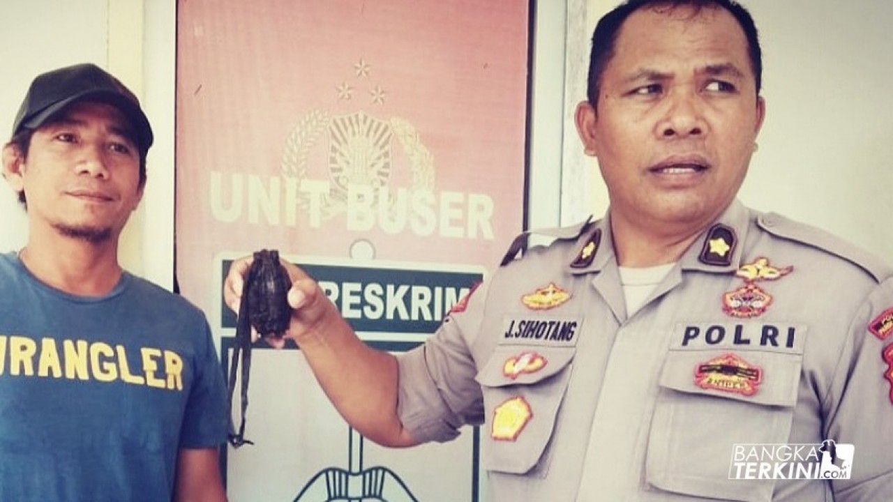 Granat aktif ditemukan di Sungai Gudang Padi, Selasa (12/11/2019).