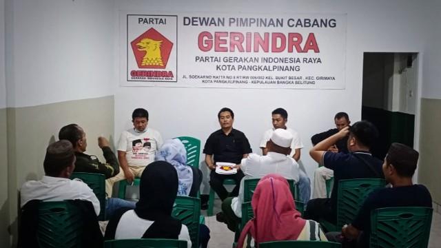 DPC Gerindra Pangkalpinang Gelar Rakor Bersama Kader Gerindra Pangkalpinang