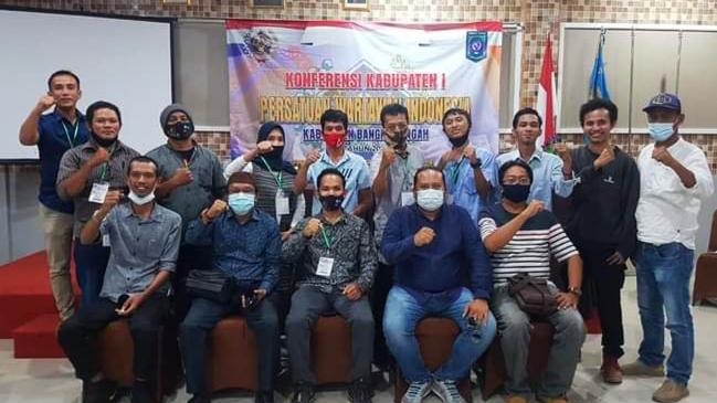 Saat Konfercab I Persatuan Wartawan Indonesia (PWI) Bangka Tengah, Kamis (10/09/2020).