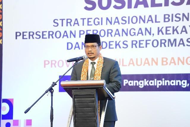 Pj Sekda Babel Buka Sosialisasi Strategi Nasional Bisnis dan HAM