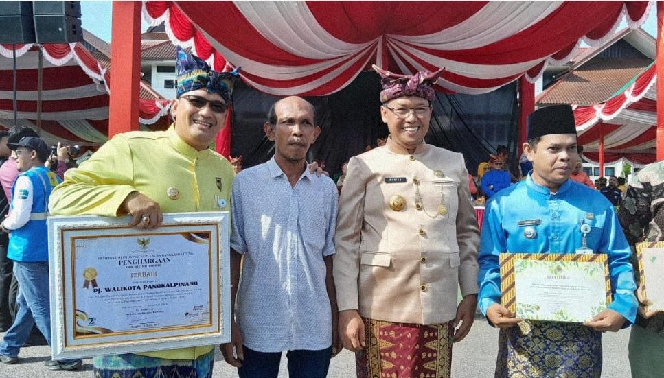 Pj Wako Budi Utama Terima 3 Penghargaan Terbaik dari Provinsi Kepulauan Bangka Belitung