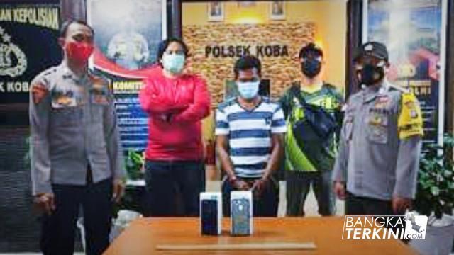 Polsek Koba Bangka Tengah Ringkus Pencuri HP Tetangga