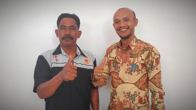 Ketua PPBI Kota Pangkalpinang, Syamsul Hilal dan Sekjen PPBI Kota Pangkalpinang, Dimas