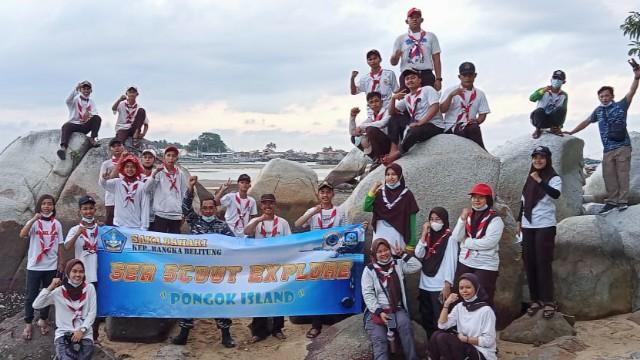 Saka Bahari Binaan Lanal Bangka Belitung 'Explore' Pulau Pongok dan Celagen