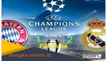 Bangkaterkini.com, Jerman --- Bayern Muenchen harus menerima kekalahan dengan skor 1-2, saat menjamu Real Madrid pada,