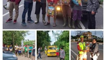 PANGKALPINANG - Berbagi Kepada Petugas Kebersihan dalam menyambut tahun baru,