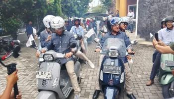 Daftar Pilgub Babel, Erzaldi dan Yuri Pilih Kendarai Motor Vespa,