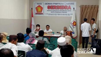 PANGKALPINANG, BANGKA TERKINI - DPC GERINDRA Pangkalpinang Gelar Rapat Perdana,