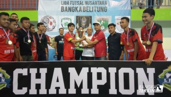 Bangka Terkini, Pangkalpinang --- Walikota Pangkalpinang sempatkan hadir di laga Final Liga Futsal Nusantara,