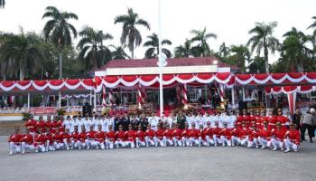 Hadiri Penurunan Bendera Merah Putih, Pj Wako Budi Utama Ungkapkan,