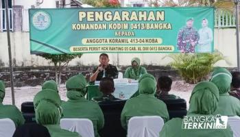 BANGKA TERKINI - BANGKA TENGAH - Komandan Distrik Militer 0413/Bangka bersama Ketua Persit Candra,