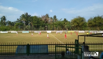 Bangka Terkini, Sungailiat --- Pertandingan Liga 3 2018, antara Persipas Pangkalpinang melawan PS Bangka,