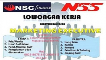 Lowongan pekerjaan PT.NSC Finance Pangkalpinang