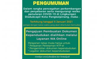 BANGKA TERKINI - PANGKALPINANG - Pelayanan pengajuan pembuatan dokumen kependudukan,