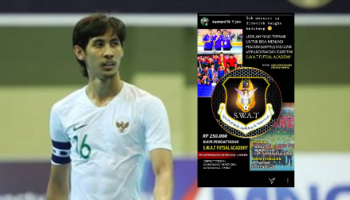 Bangka Terkini, Pangkalpinang --- Salah satu pemain futsal Timnas Indonesia, Sunny Rizky Suhendra, ikut,