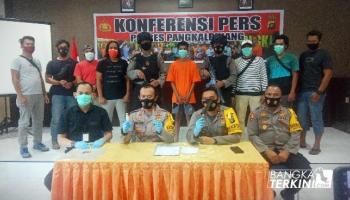 BANGKA TERKINI - PANGKALPINANG --- Polresta Pangkalpinang berhasil menangkap tersangka,