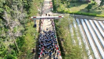 Ratusan Peserta Jajal Timah Trail Run, Bentuk Dukungan Bukit Pinteir,