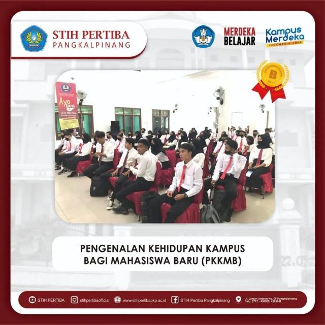 Terima Bekal Soft Skills dan Leadership, Mahasiswa Baru STIH Pertiba Ikuti PKKMB