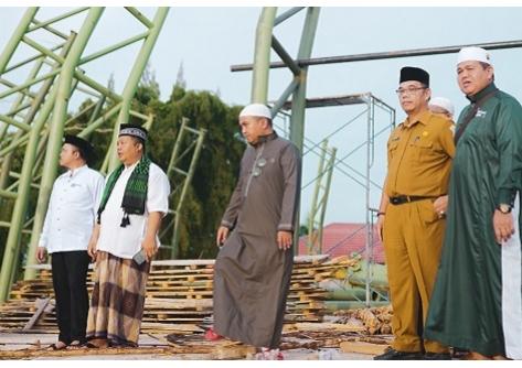 Ulama dan Wali Kota Pangkalpinang Tinjau Lokasi Pembangunan Masjid Agung Kubah Timah