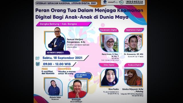 Webinar Literasi Digital Bangka 'Peran Orangtua Dalam Menjaga Keamanan Digital Bagi Anak-anak di Dunia Maya